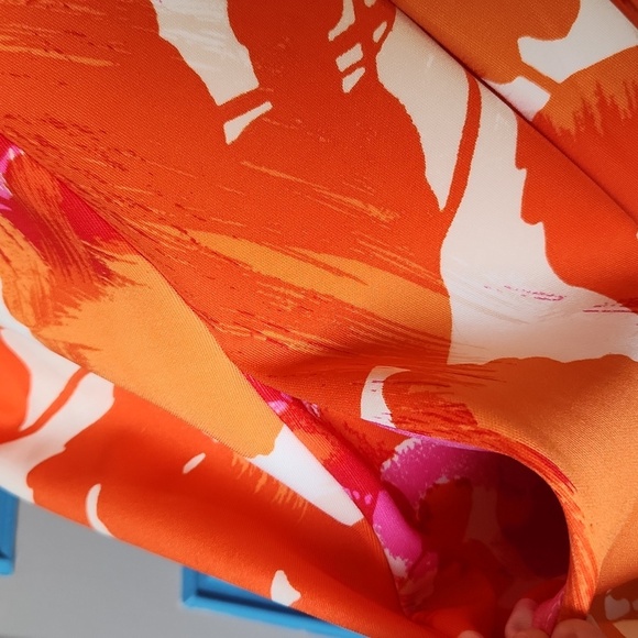 NWT Roz & Ali Pink and Orangs Floral Sleeveless Dress - Picture 8 of 14